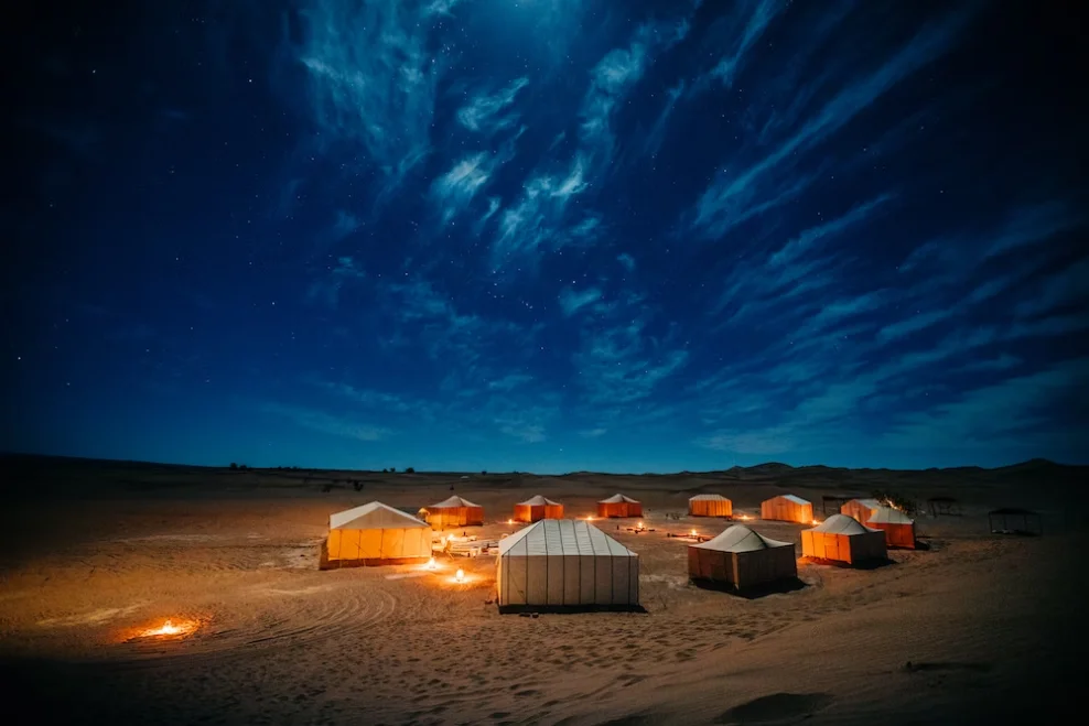 Desert Camping in Pakistan at night time